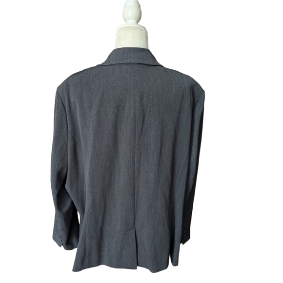 Lane Bryant charcoal gray long classic career plus size blazer New NWT sz 22/24 - Picture 2 of 13